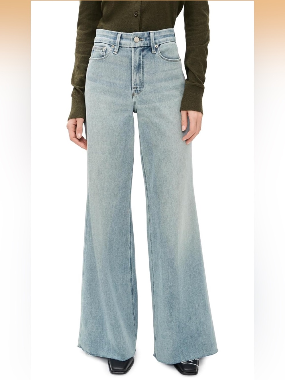 Good American GWPD10T Indigo1145 Good Waist Palazzo Wide Leg Jeans Sz. 20